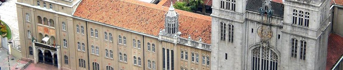 Vista aérea do Mosteiro de São Bento na cidade de São Paulo - SP. 