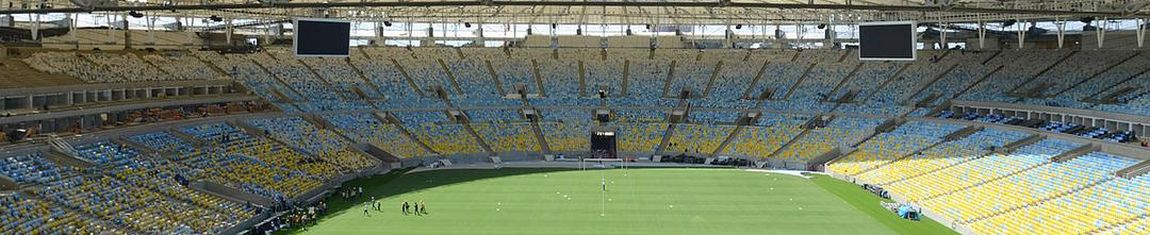 Área interna do Maracanã no Rio de Janeiro - RJ, um dos estádios mais famosos do mundo.