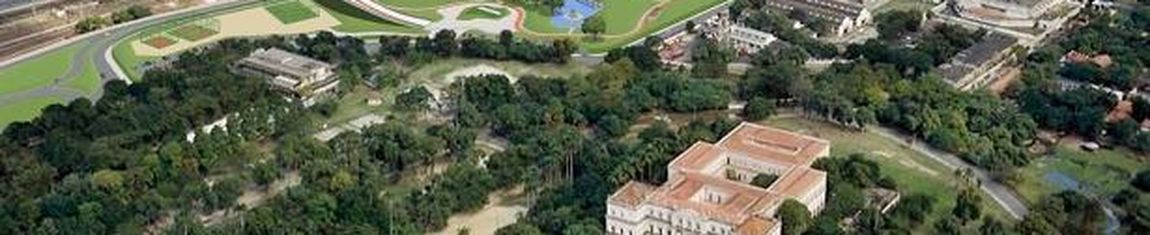 Vista aérea da Quinta da Boa Vista, complexo paisagístico e turístico do Rio de Janeiro - RJ.