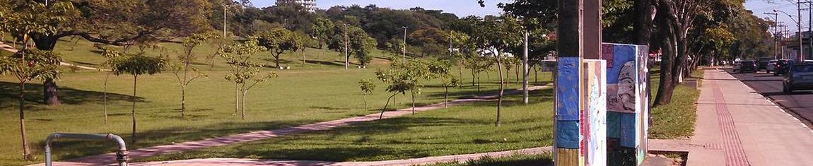 Vista do Parque do Povo em Presidente Prudente - SP a partir da Avenida 14 de Setembro.
